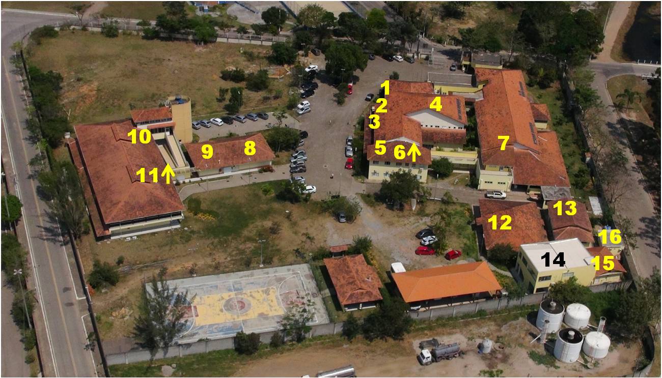 mapa de laboratórios do NUPEM